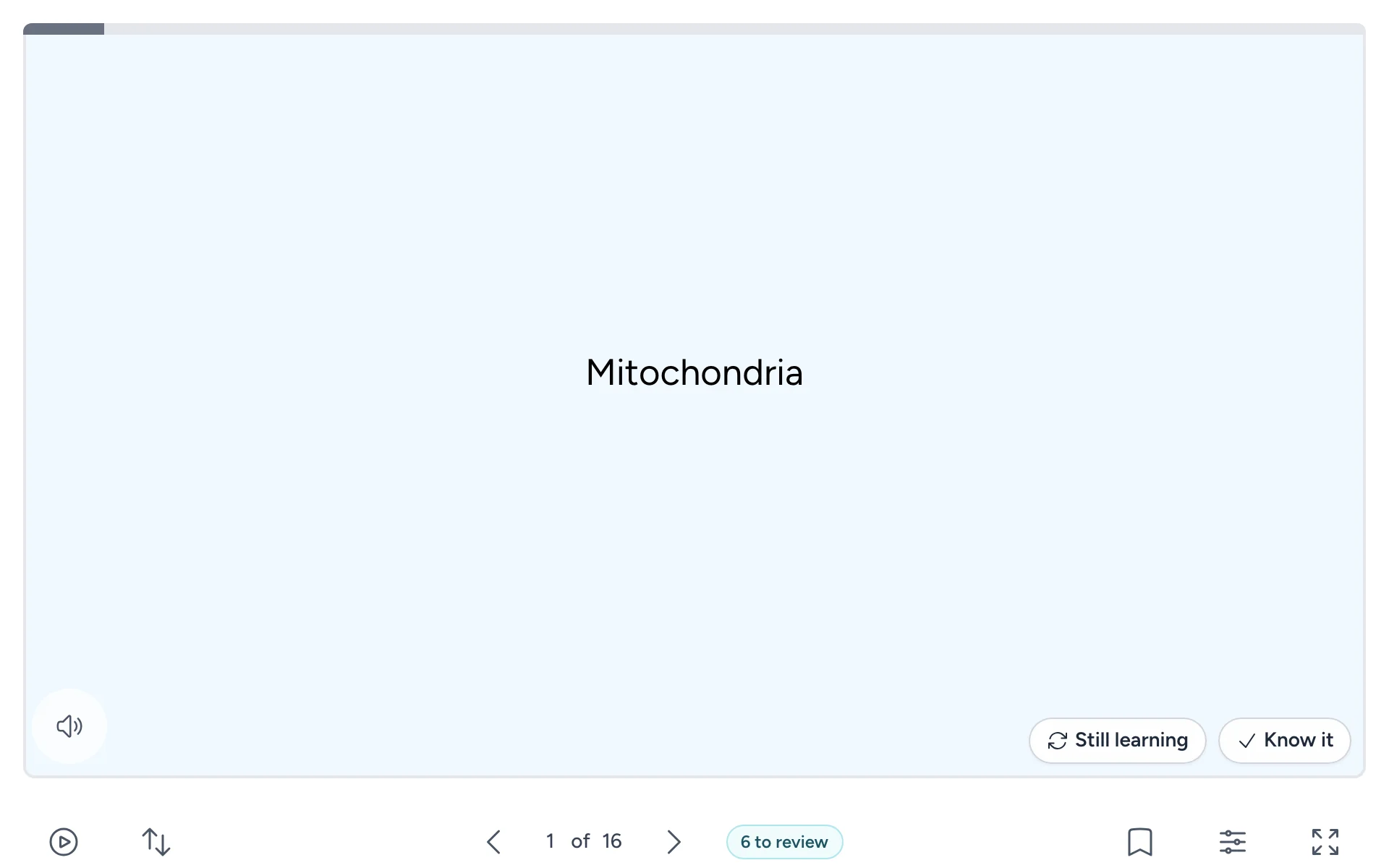 A flashcard in Flash Reference, flipped to its answer
