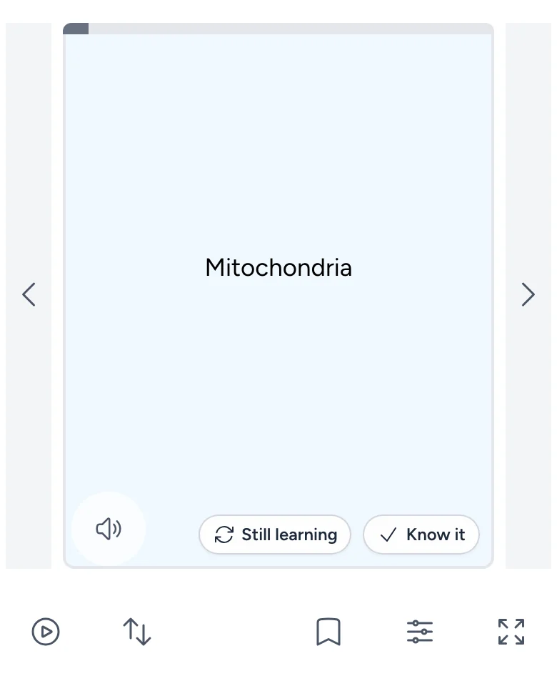 A card on a phone